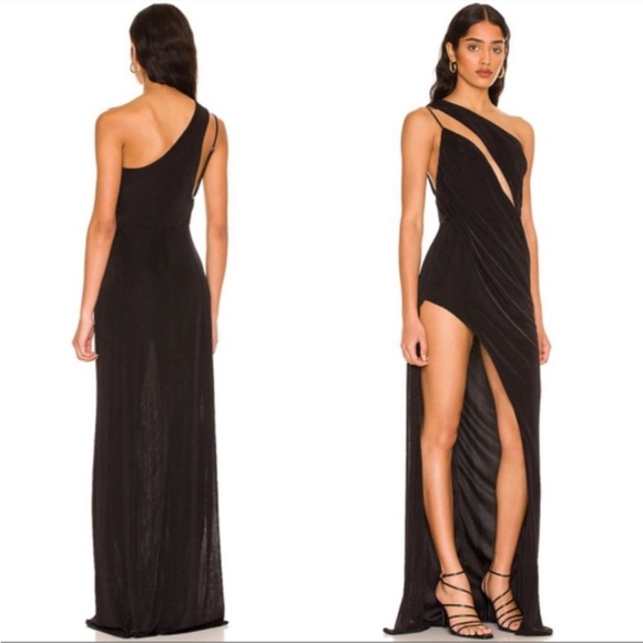 (SOLD) Katie May A Cut Above Gown in Black - Picture 3 of 10